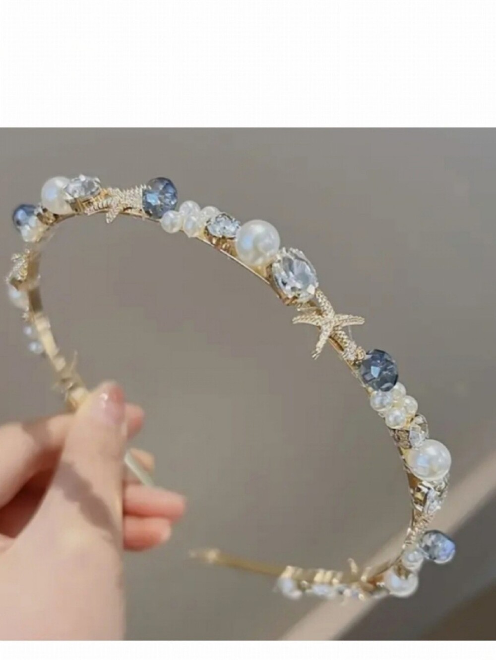 🌺Starfish Rhinestone Pearl Headband Beach Wear Hair Accessories